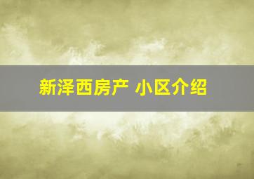 新泽西房产 小区介绍